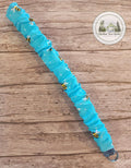 Bee Scrunchie Laynard with Blue Hardware