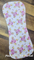 Baby Burp Cloth Pink Elephant