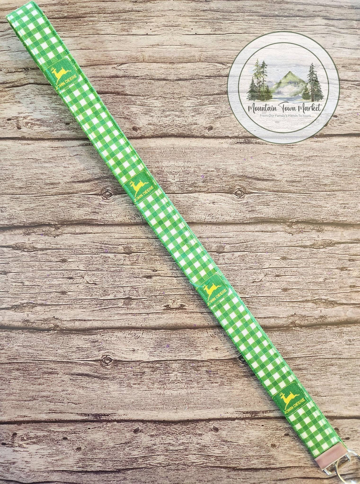 John Deere Laynard with Silver Hardware