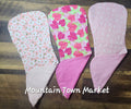 Pink Floral Burp Cloth Set