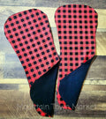 Black and Red Plaid Burp Cloth set of 2