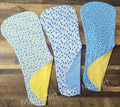 Blue and Yellow floral set of Baby Burp Cloths