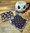 Candy Corn Rag Coaster set of 4