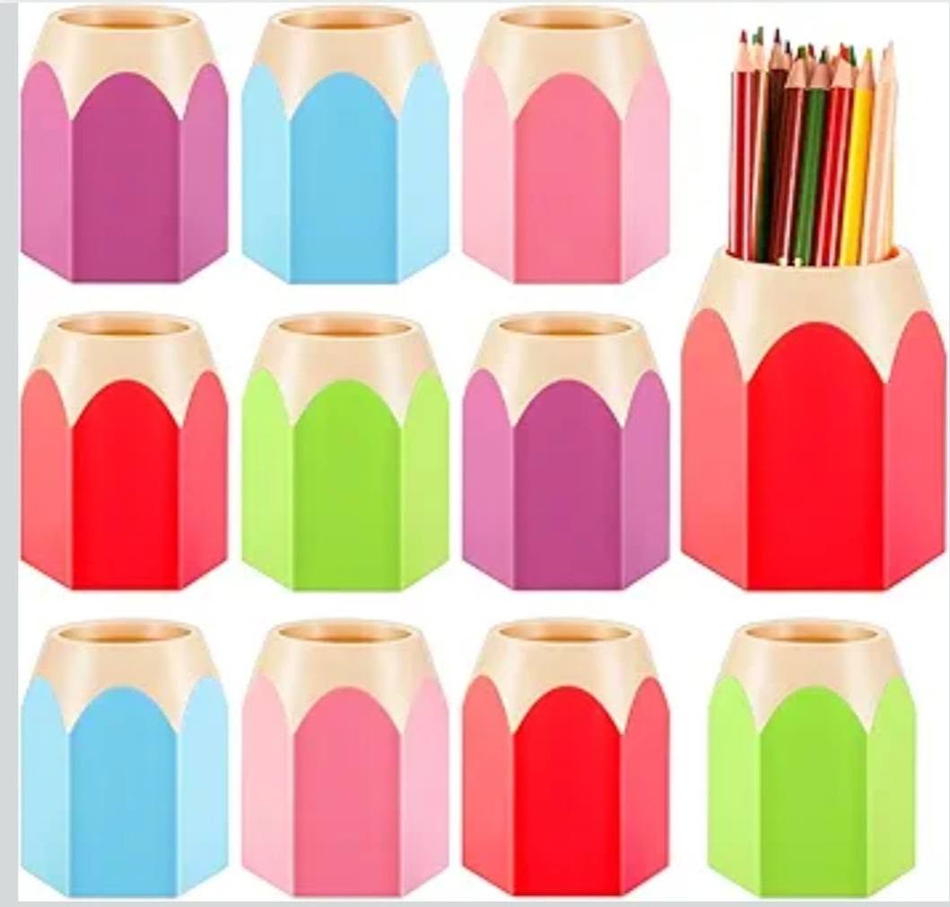 Custom Plastic Pencil Shaped, Pencil Holders "Sharp & Dull"