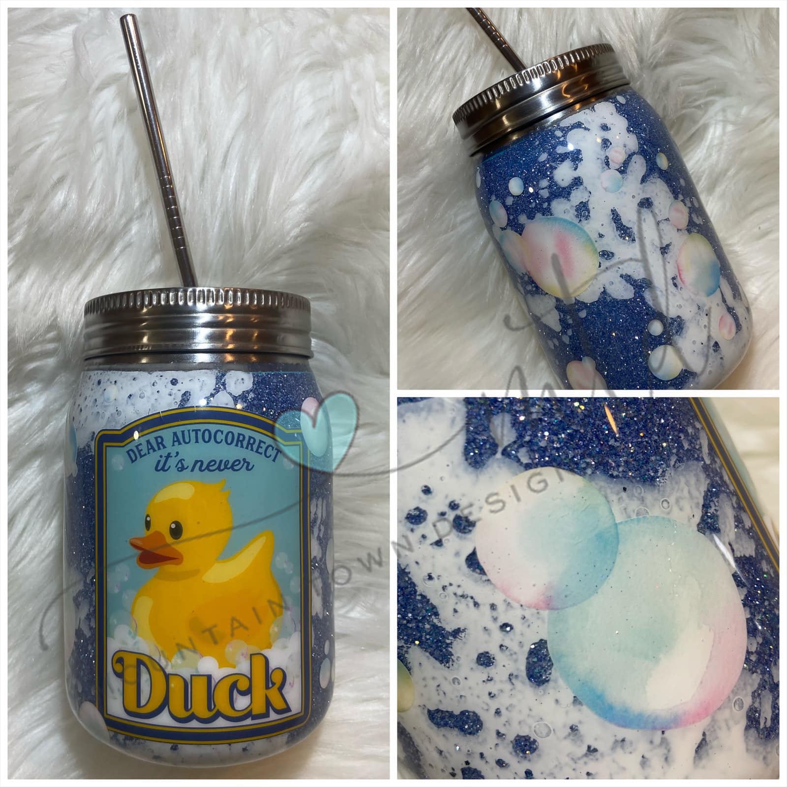 Dear Auto Correct Mason Jar Tumbler