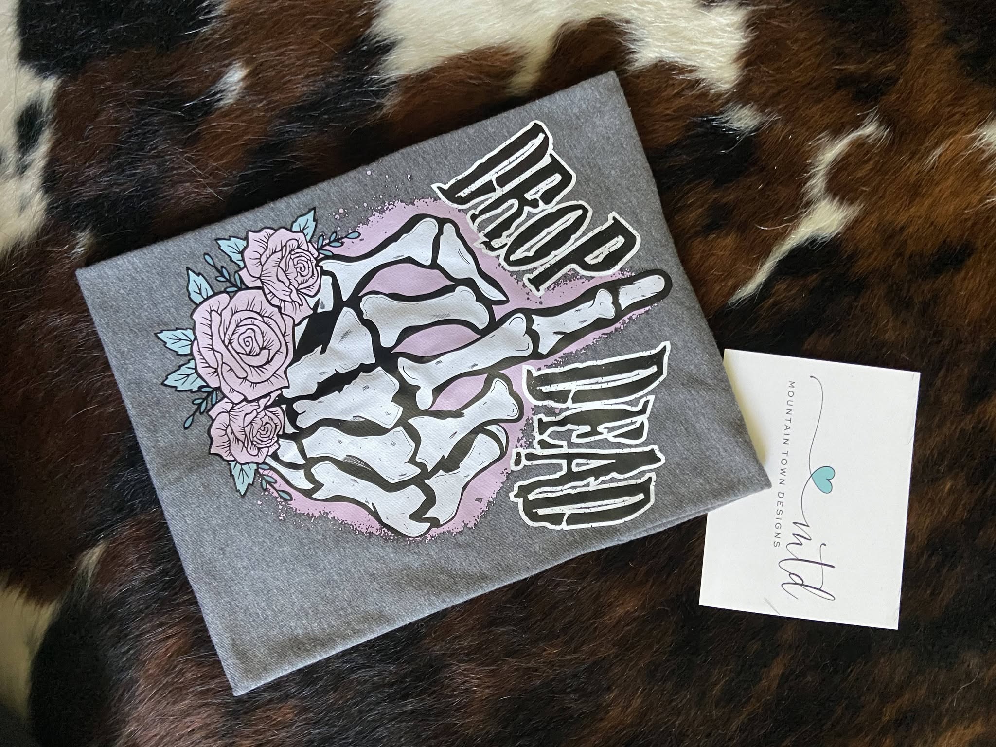 Drop Dead Middle Finger Shirt - Size Medium