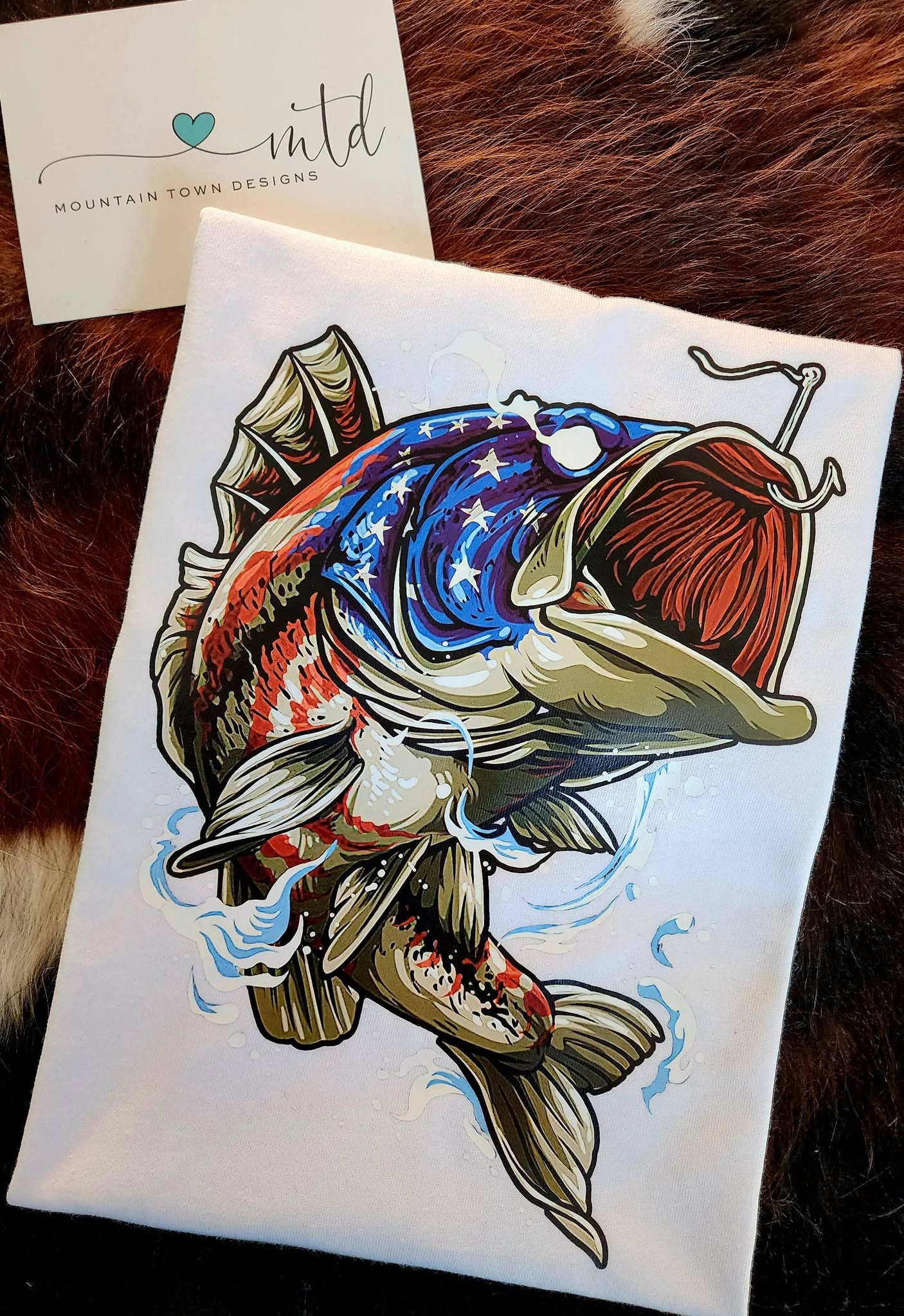 Patriotic Fish Shirt - Size XL