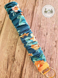 Floral Scrunchie Wristlet Keychain