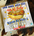 4th of July Hot Dog Shirt Size XL