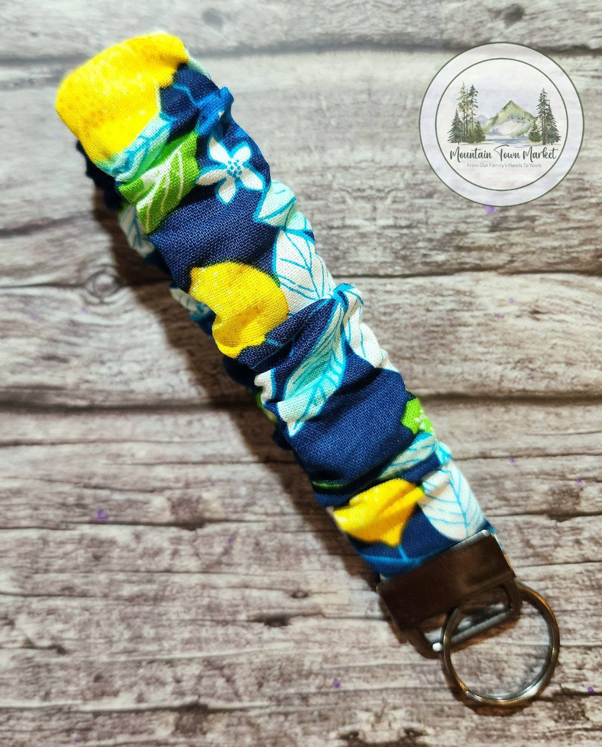 Lemon Small Scrunch Keychain