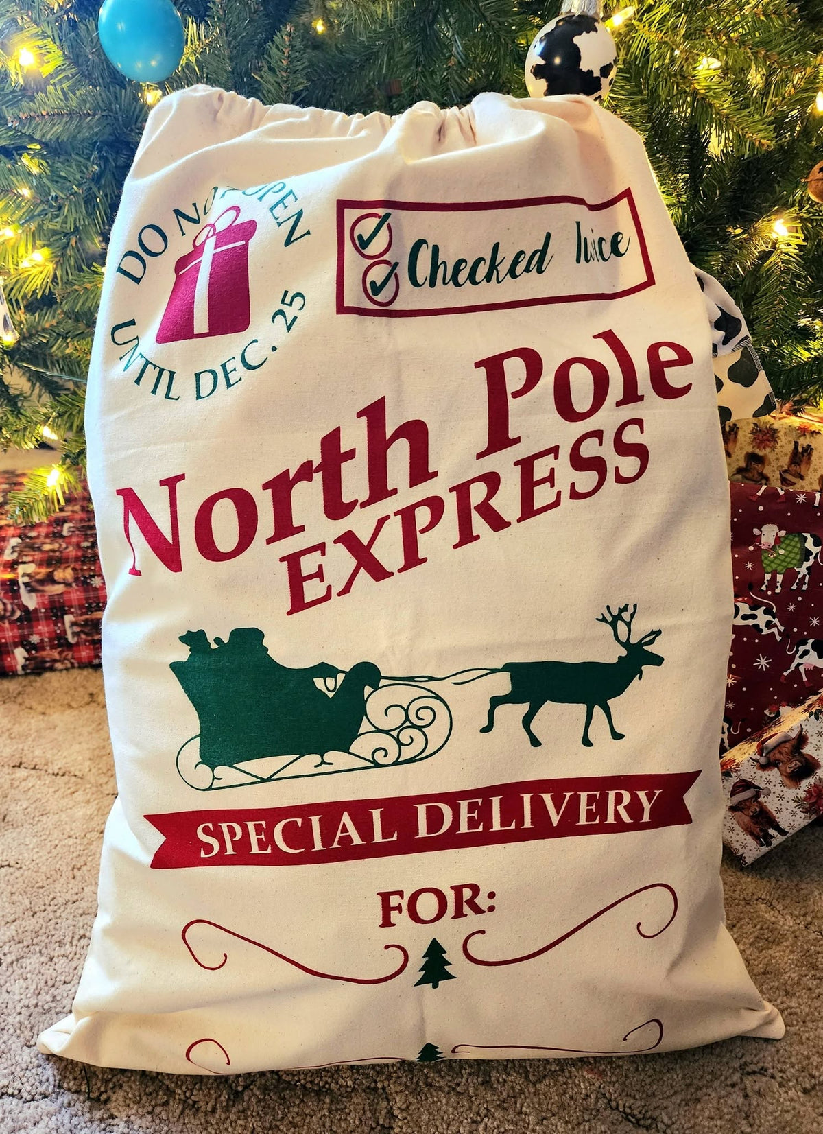North Pole Customizable Santa Sack