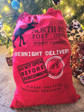 North Pole Post Office Customizable Red Santa Sack
