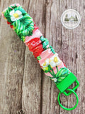 Strawberry Keychain with Green Hardware