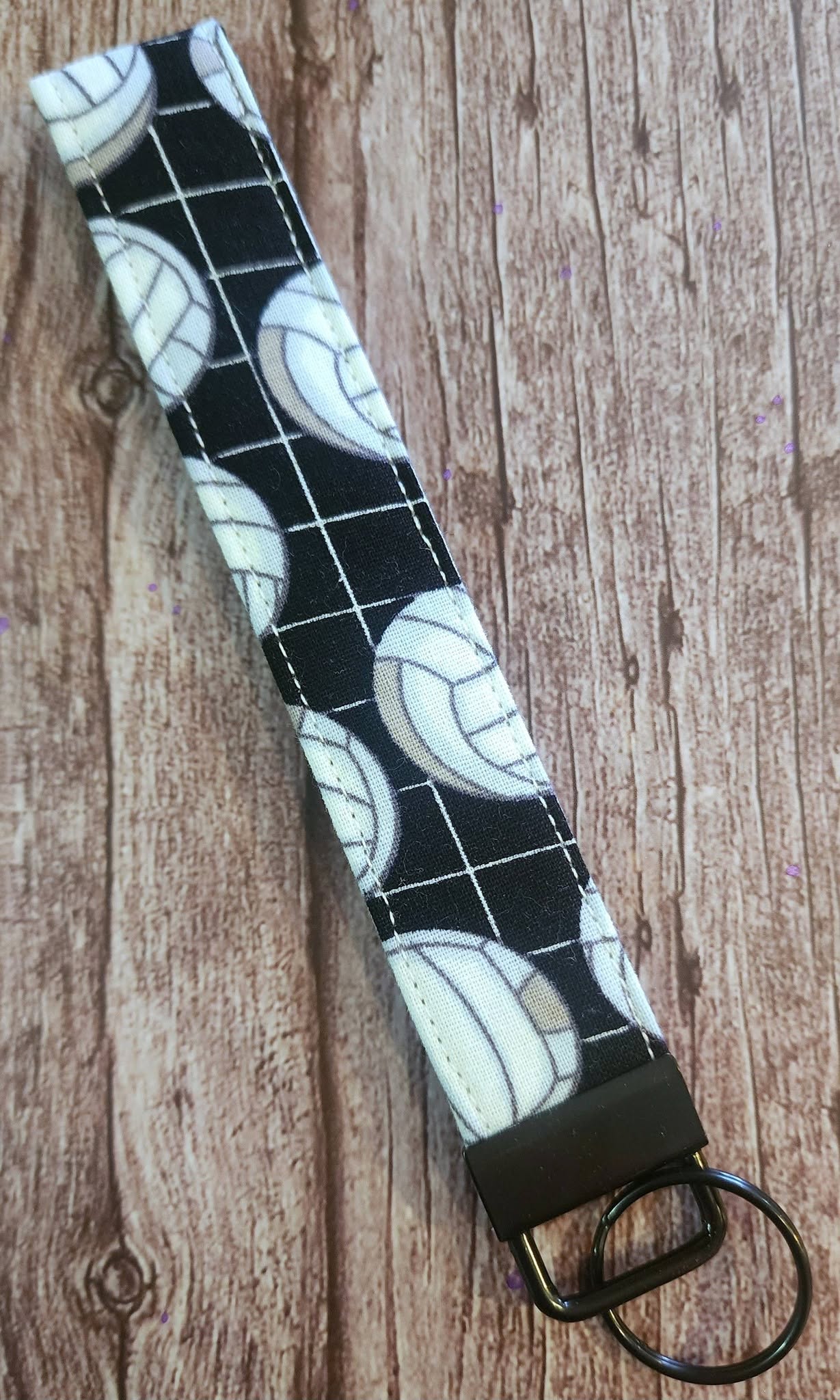 Volleyball Wristlet Key Fob